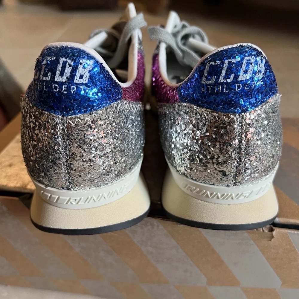GOLDEN GOOSE GLITTER SNEAKERS Size 38 NIB - Picture 4 of 8